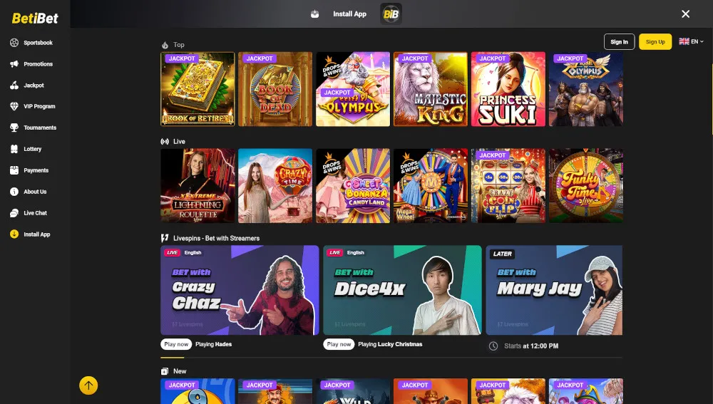 BETiBET Online Casino Site