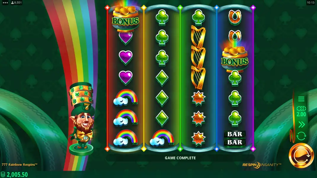 777 Rainbow Respins Slot Demo