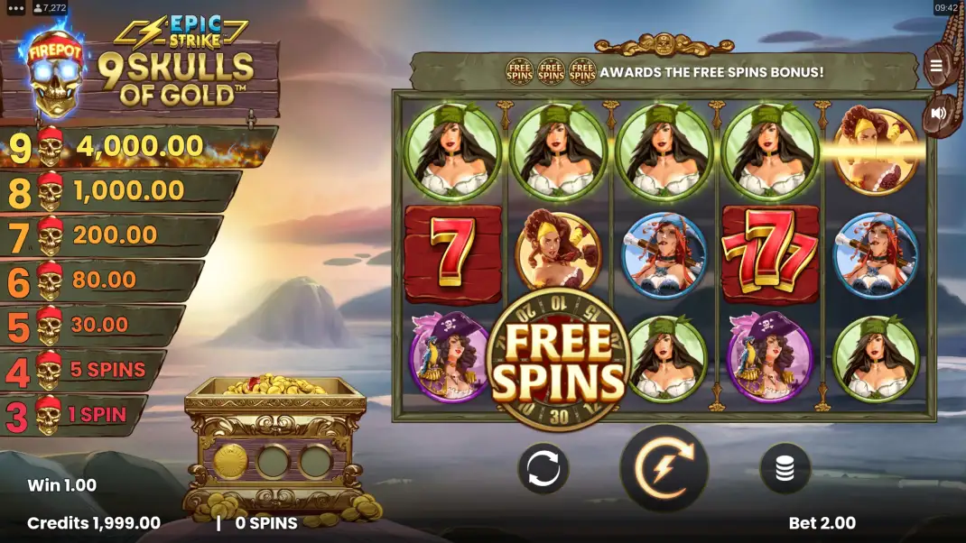 9 Skulls of Gold Slot Demo