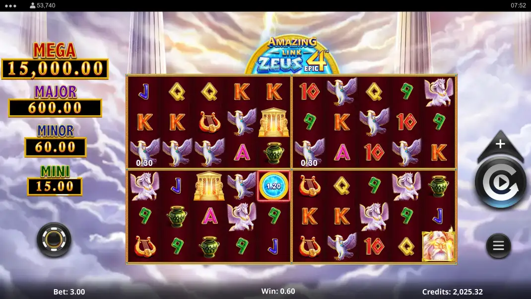 Amazing Link Zeus Epic 4 Slot Demo
