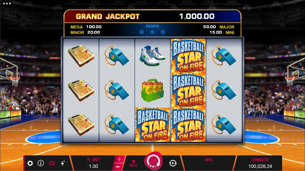 Basketball Star on Fire Slot Demo