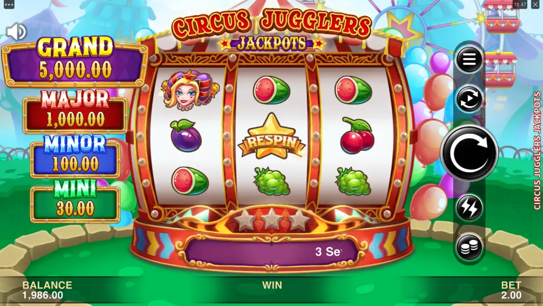 Circus Jugglers Jackpots Slot Demo