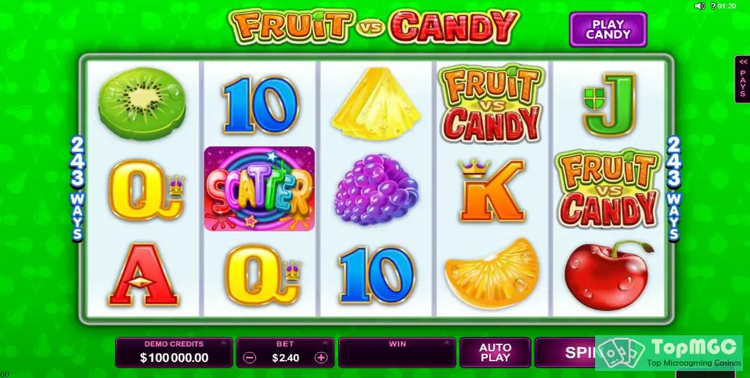Fruit vs Candy Slot Demo