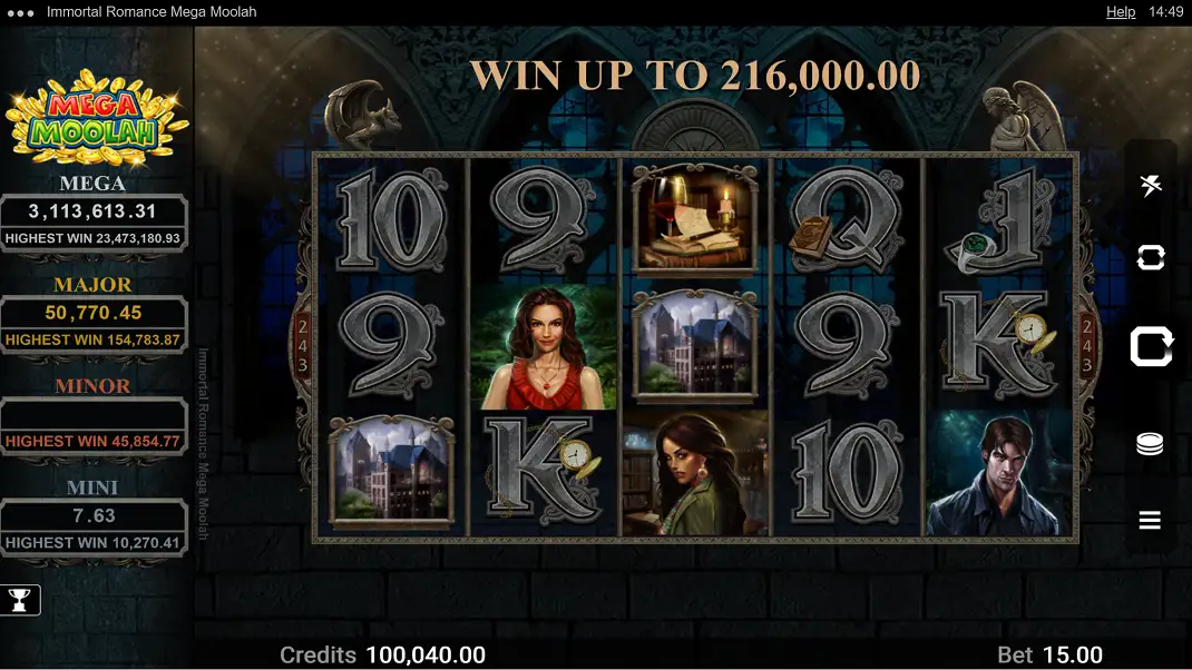 Immortal Romance Mega Moolah Slot Demo