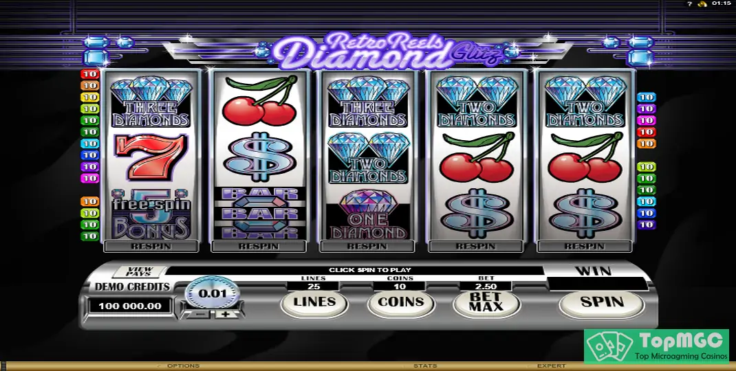 Retro Reels - Diamond Glitz Slot Demo