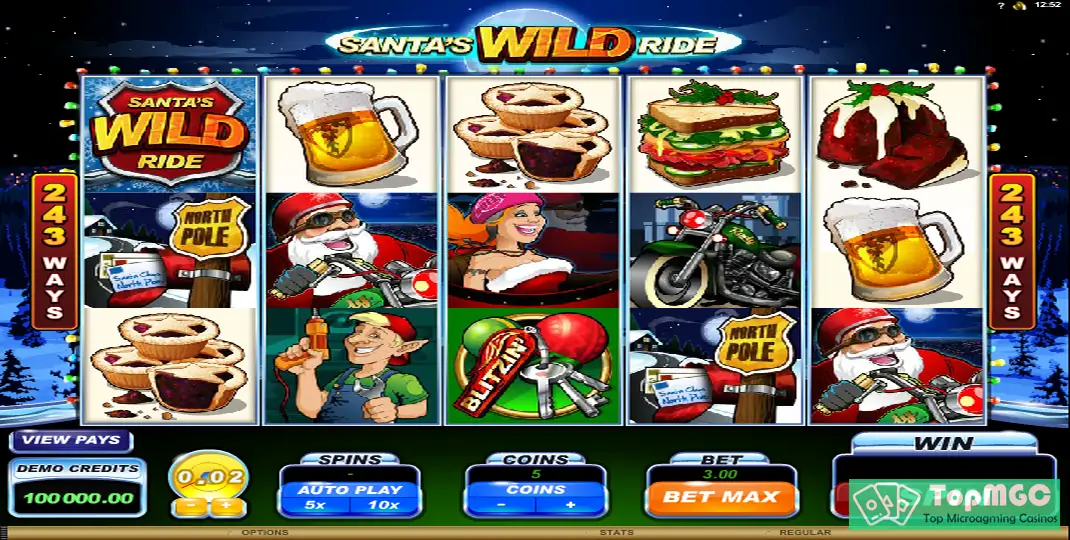 Santas Wild Ride Slot Machine: Review & Demo
