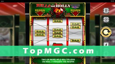 Bells and Holly Multiplier Retro Roller slot