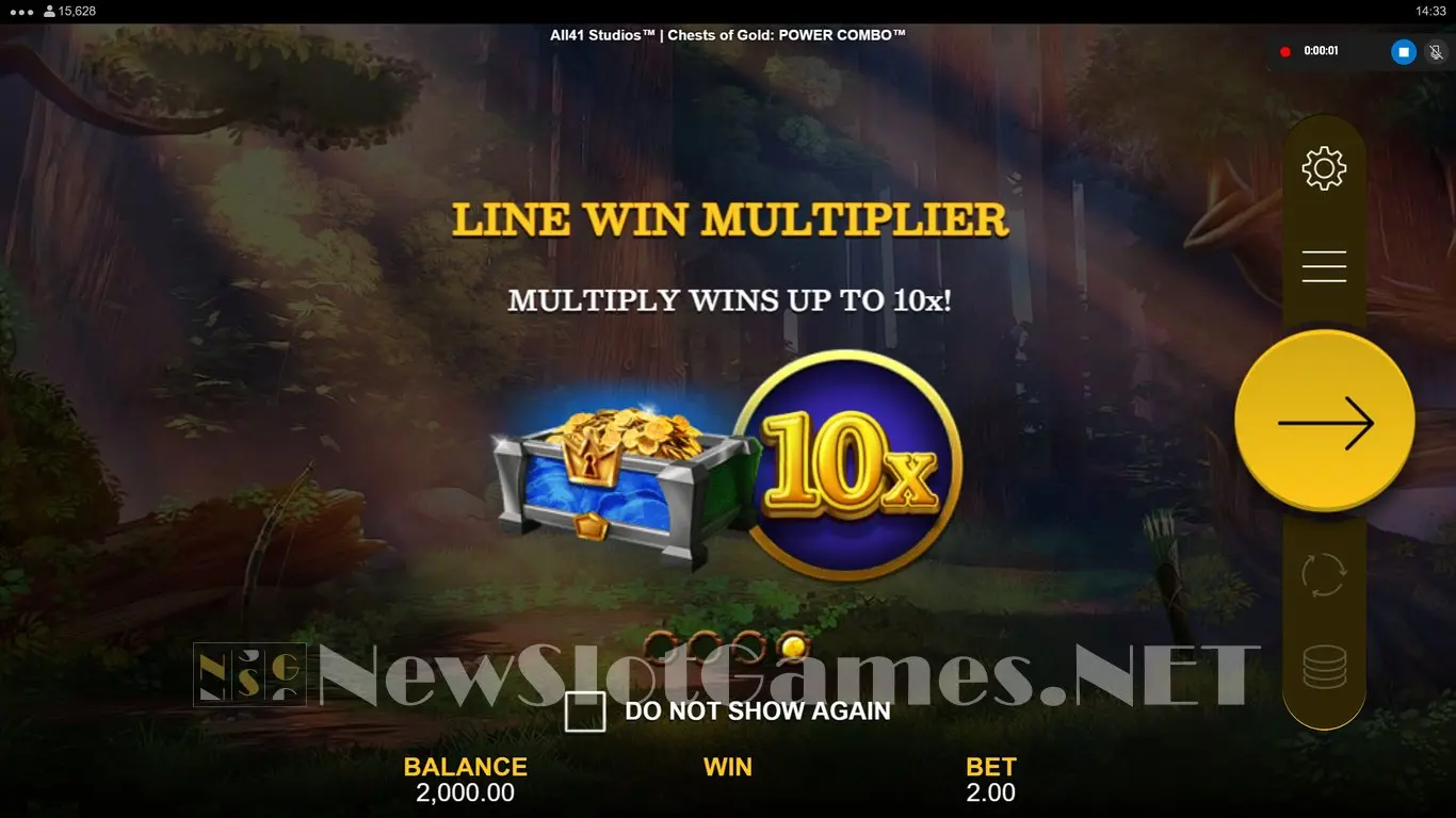 Chests of Gold Power Combo slot