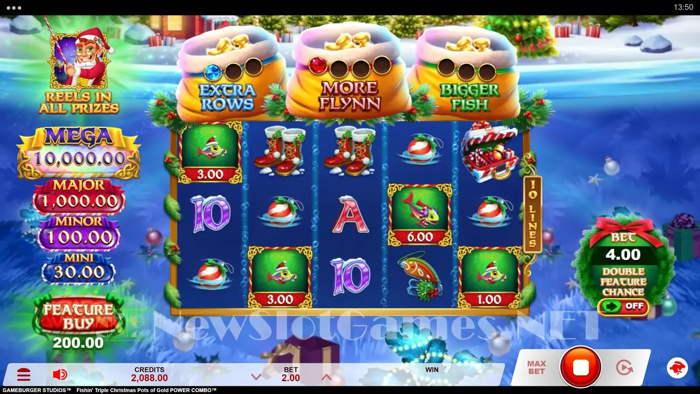 Fishin Triple Christmas Pots of Gold Power Combo slot