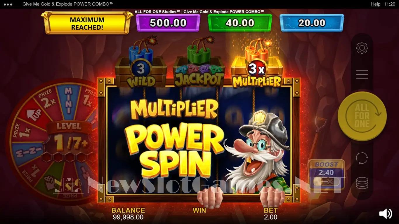 Give Me Gold & Explode Power Combo slot by 