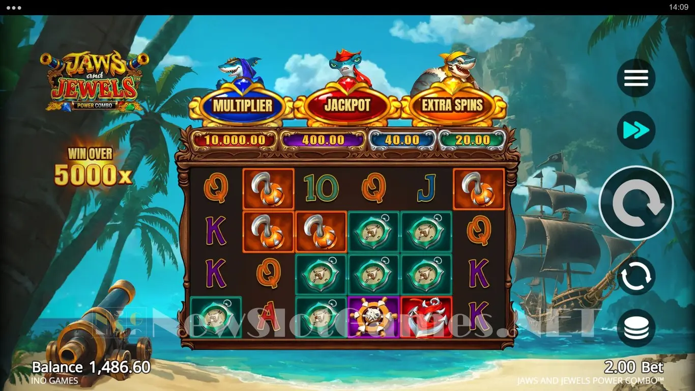 Jaws and Jewels Power Combo slot