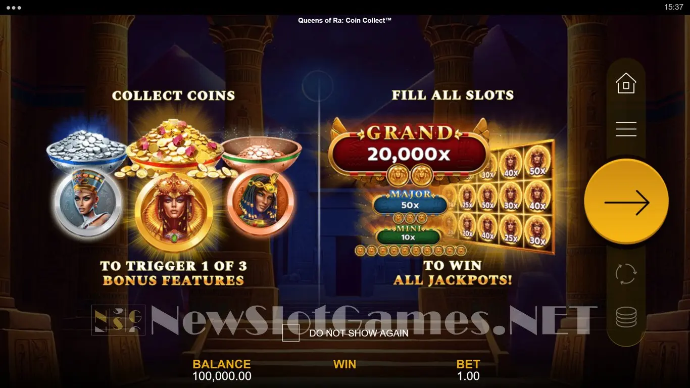 Queens of Ra Coin Collect slot